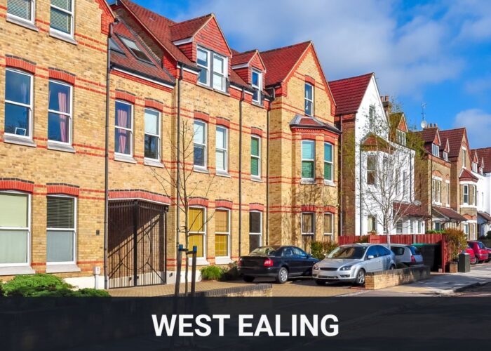 Traditional residential properties on a street in West Ealing, London